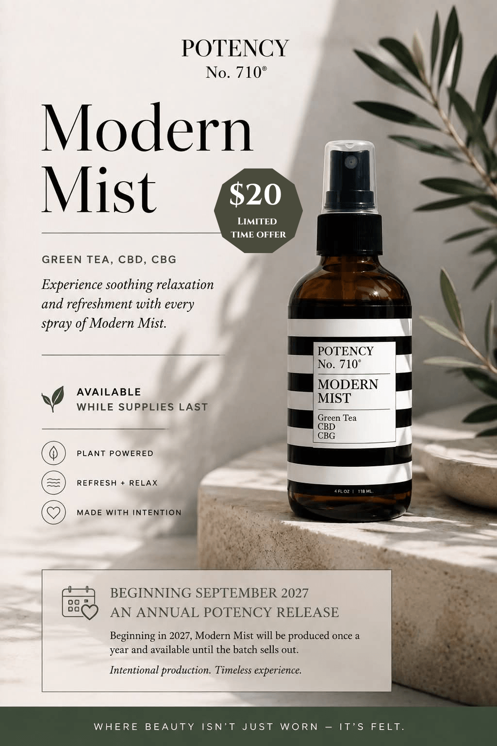 Modern Mist 20 percent limited-time offer