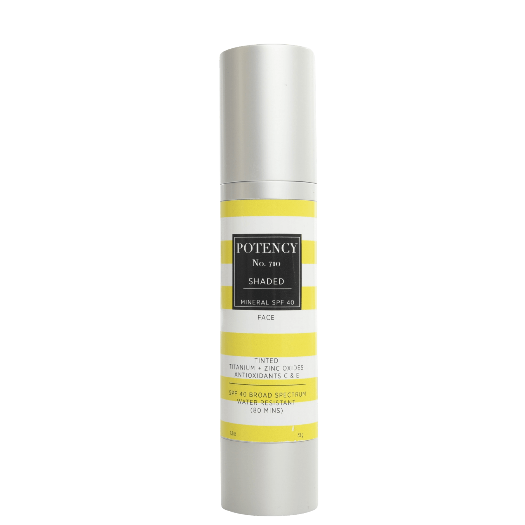 Shaded SPF tube in white and yellow