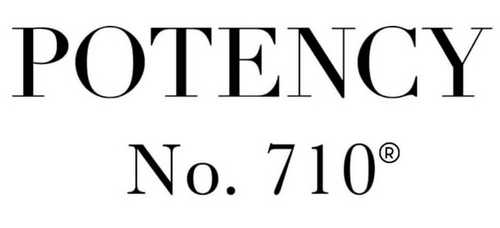 Potency No. 710 trademarked logo, showcasing premium branding, exclusively at Potency No. 710.