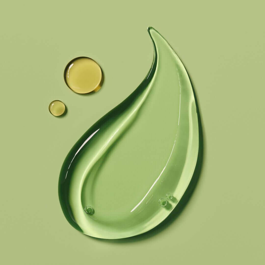 Natural green and yellow oil droplets, showcasing Potency No. 710's premium skincare essence, exclusively available at Potency No. 710.