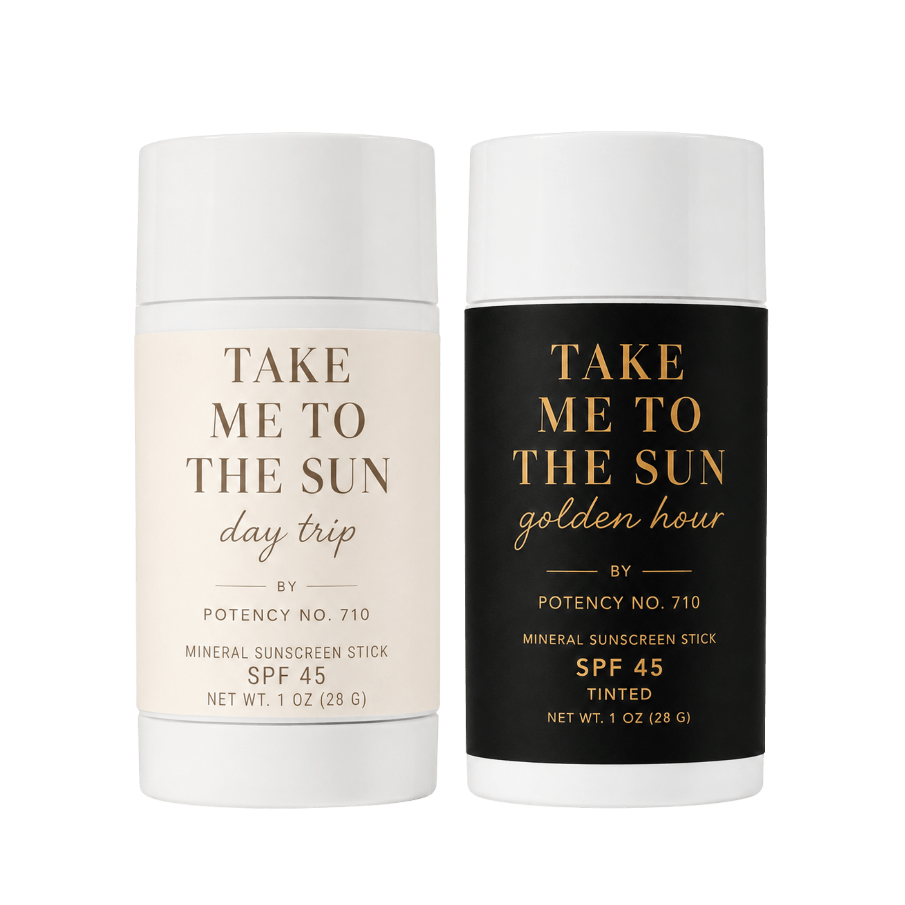 Take Me To The Sun Day Trip and Golden Hour SPF 40 sticks